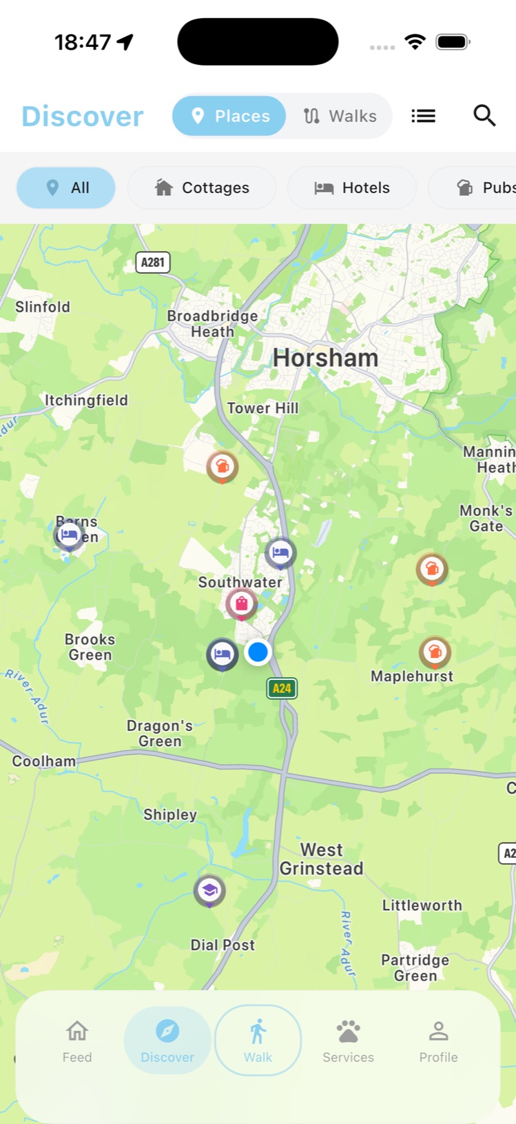 Go Rocco discover map on Android